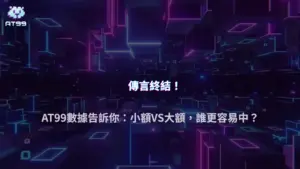 2025 小額玩家是否比大額玩家更容易中?AT99娛樂城數據回測公開